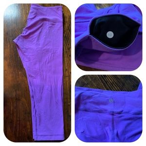 GUC lululemon sz 10 pow purple wunder under crops.